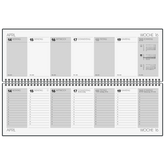 Querterminbuch Mod. futura 5 2026 | 420×137 mm, Kunststoff, schwarz